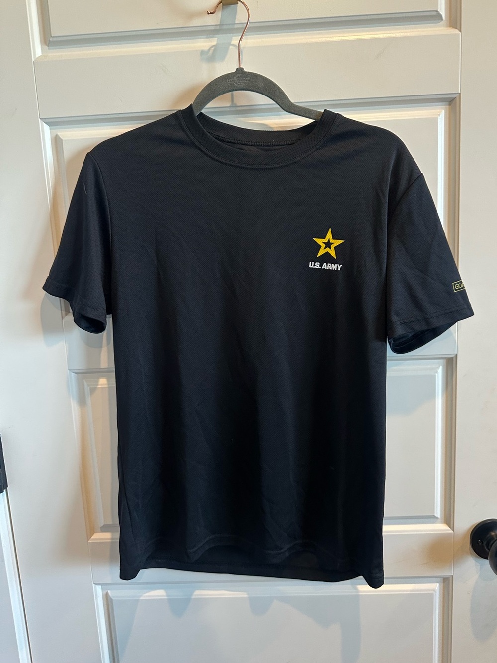 U.S. Army Small Black GORE Performance T-Shirt Star Logo Military Athletic Tee